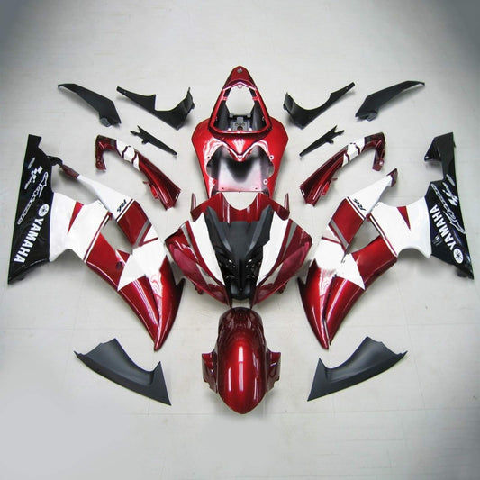 Amotopart Yamaha 2008-2016 YZF 600 R6 Kit di spostamento bianco rosso