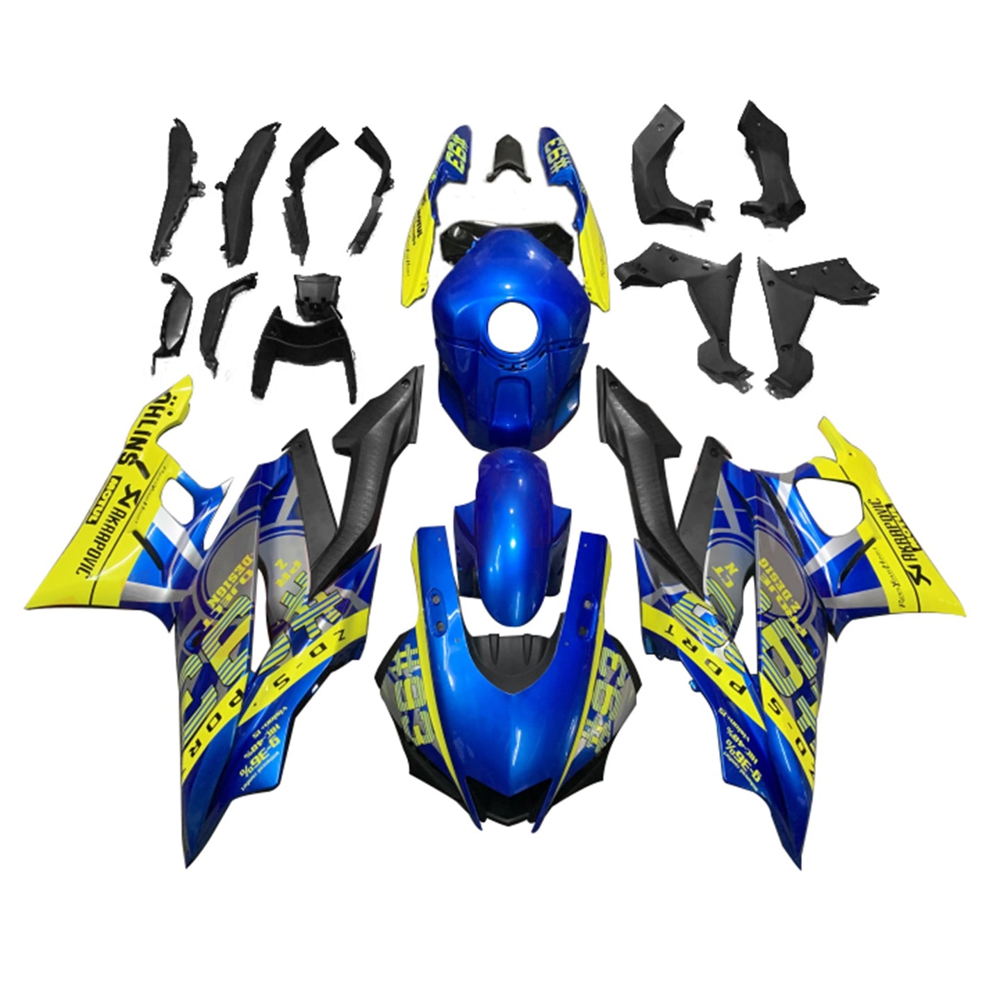 2022-2023 Yamaha YZF-R3 R25 Kit carenatura iniezione Carrozzeria Plastica ABS