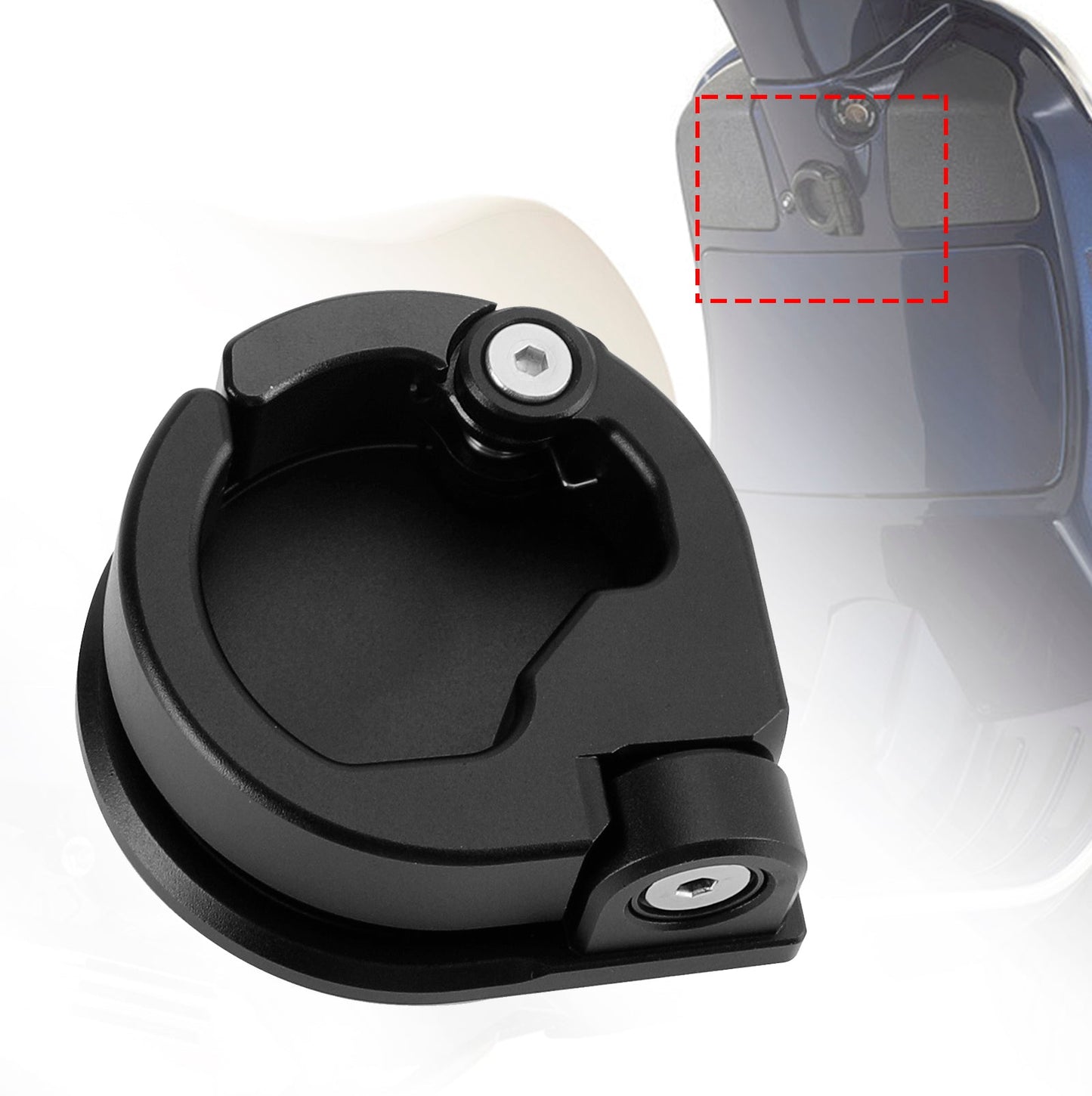 Gancio per casco Vespa Gts300 Gtv Fast Lock Portaoggetti Accessori Cnc