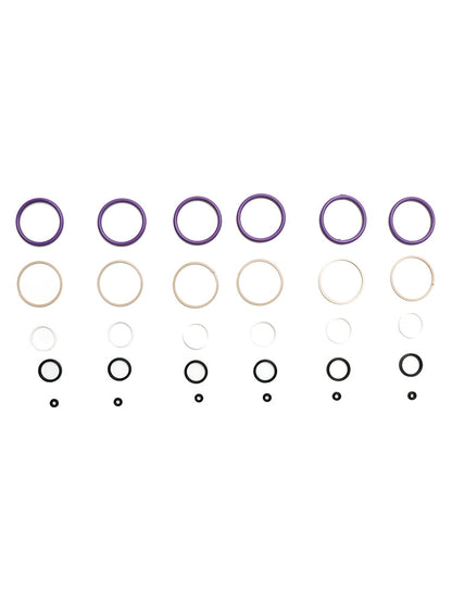Kit O-ring di tenuta per iniettori di carburante da 6 pezzi adatto per Caterpillar C7 Fit CAT C7 interno