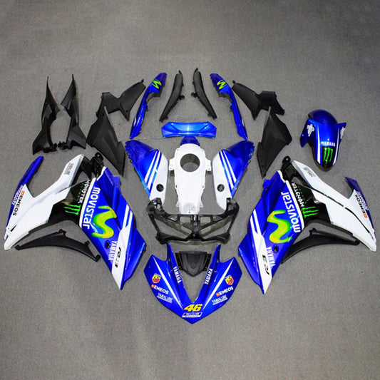 Amotopart Sales Ski Yamaha 2014-2018 YZF R3 e 2015-2017 YZF R25 Blue White Fearing Kit