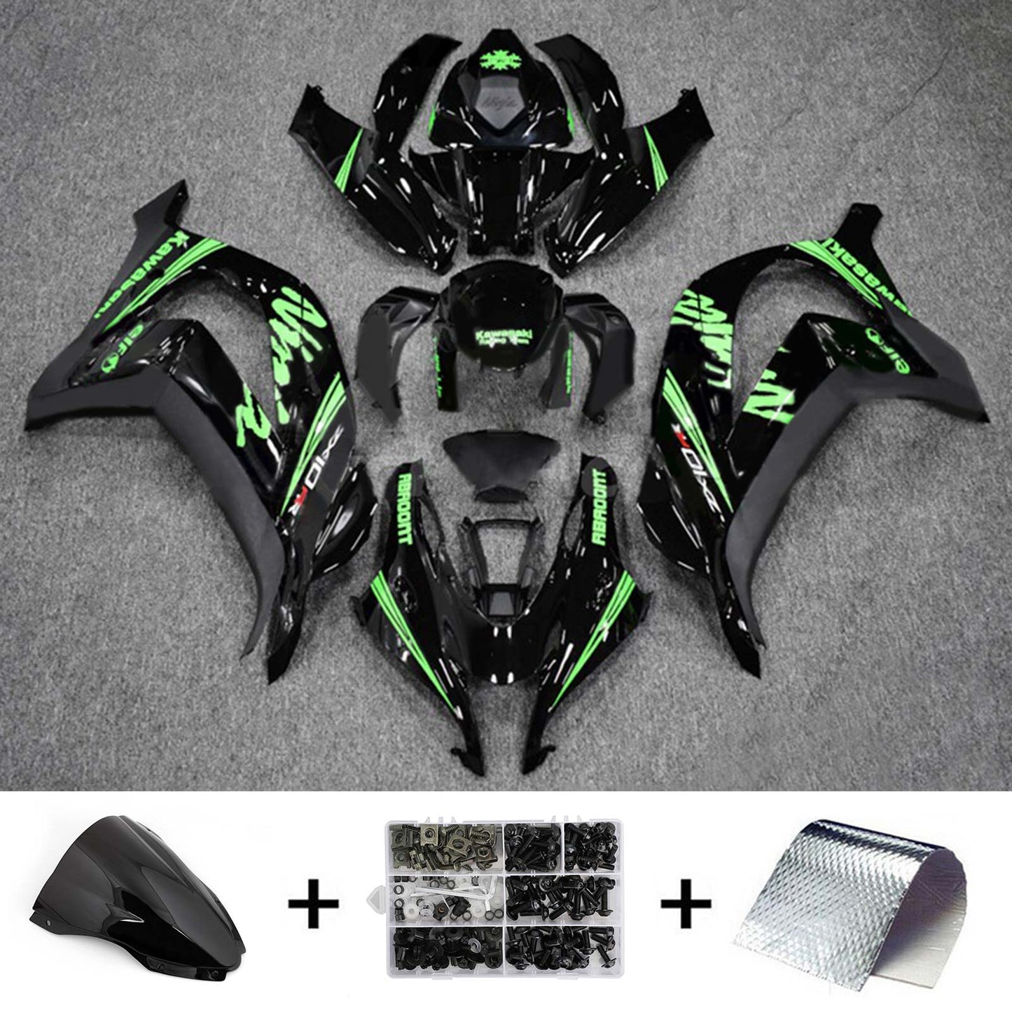 Amotopart Kawasaki ZX10R 2016-2020 Kit carena Carrozzeria Plastica ABS