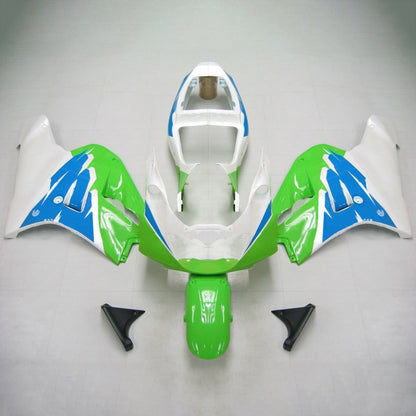 Amotopart Kawasaki ZXR400 1992-1996 Kit di spostamento bianco blu verde