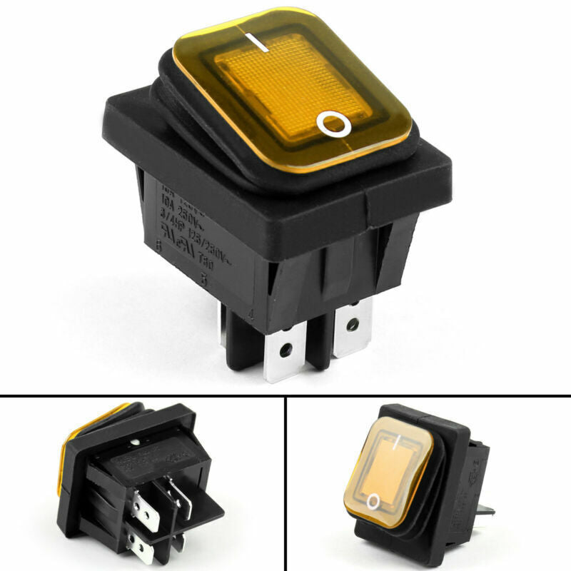 4Pin IP65 Barca Schalter Wasserdicht ON/OFF Rocker RLEIL BE RL2-102 Auto