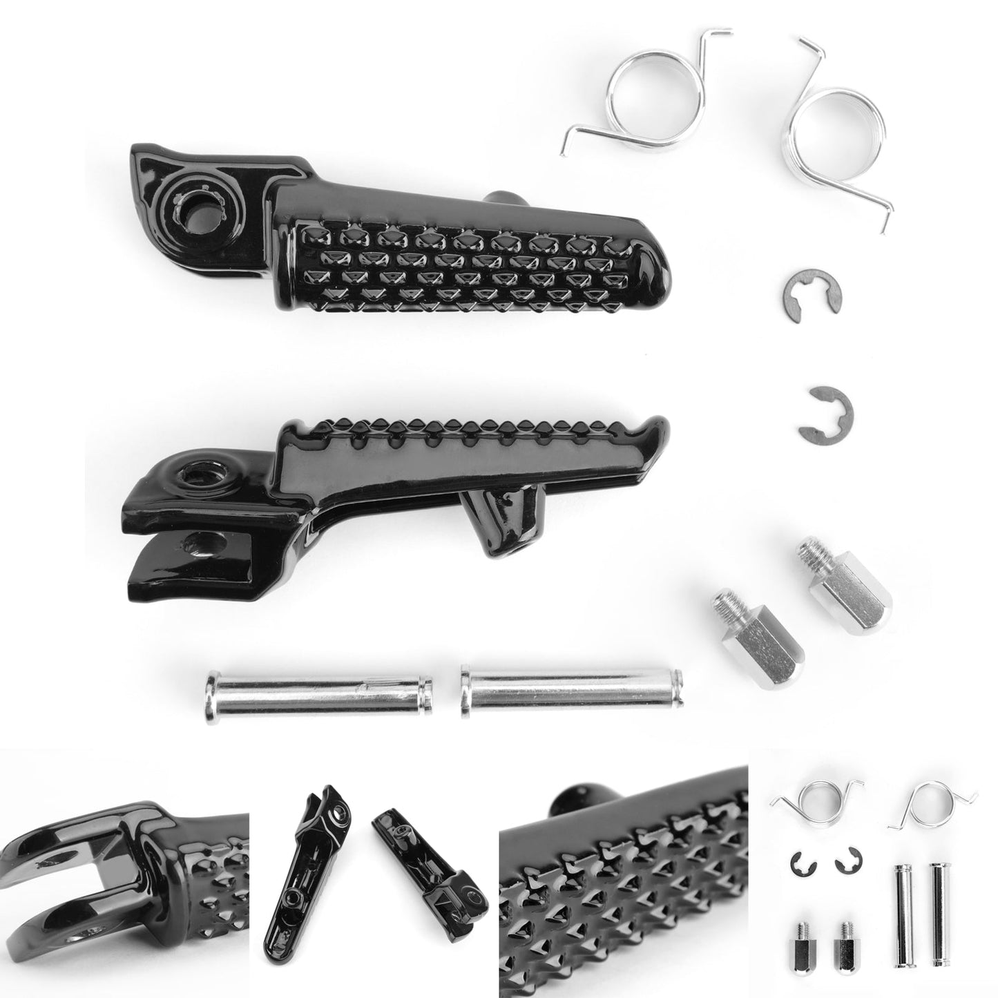 Poggiapiede anteriore per Honda CB1000R CBR 600 1000 RR VTR1000 VTR1000S Nero Generico