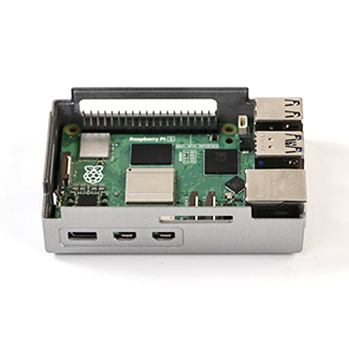 Scatola protettiva Silver Shadow Shell Raspberry pi5 Ventola di controllo della velocità in materiale ABS