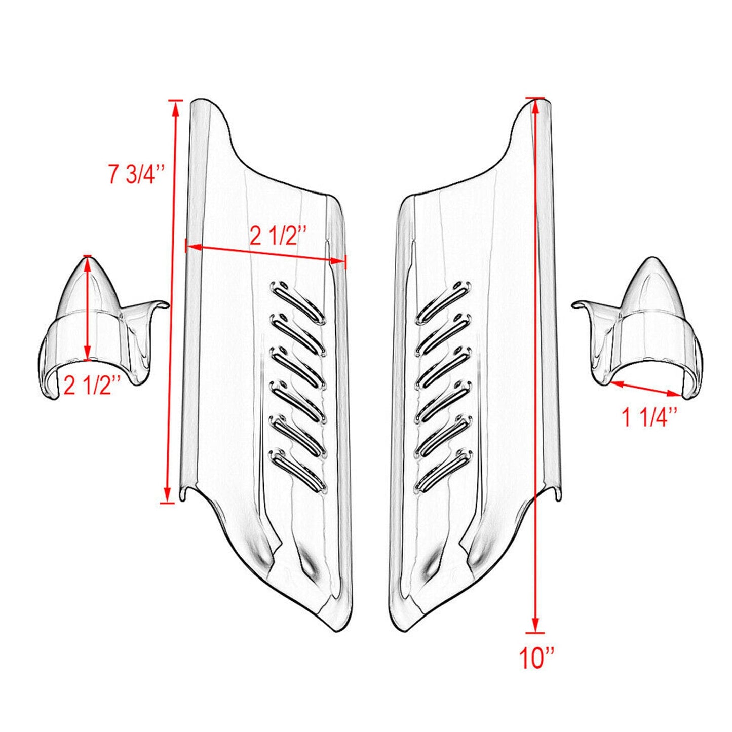 Copertura scudo deflettori forcella parte inferiore gamba per Touring Electra Glide FLHT 2000-2013 Generic