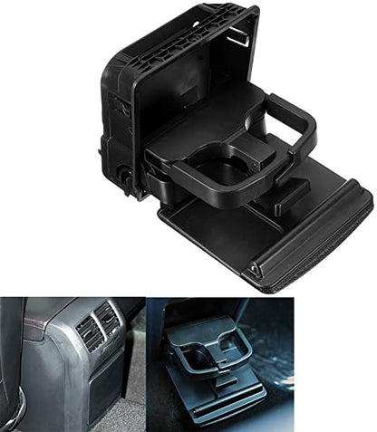 Portabicchieri console centrale bracciolo posteriore per VW Jetta Gti MK5 Golf MK6 nero generico