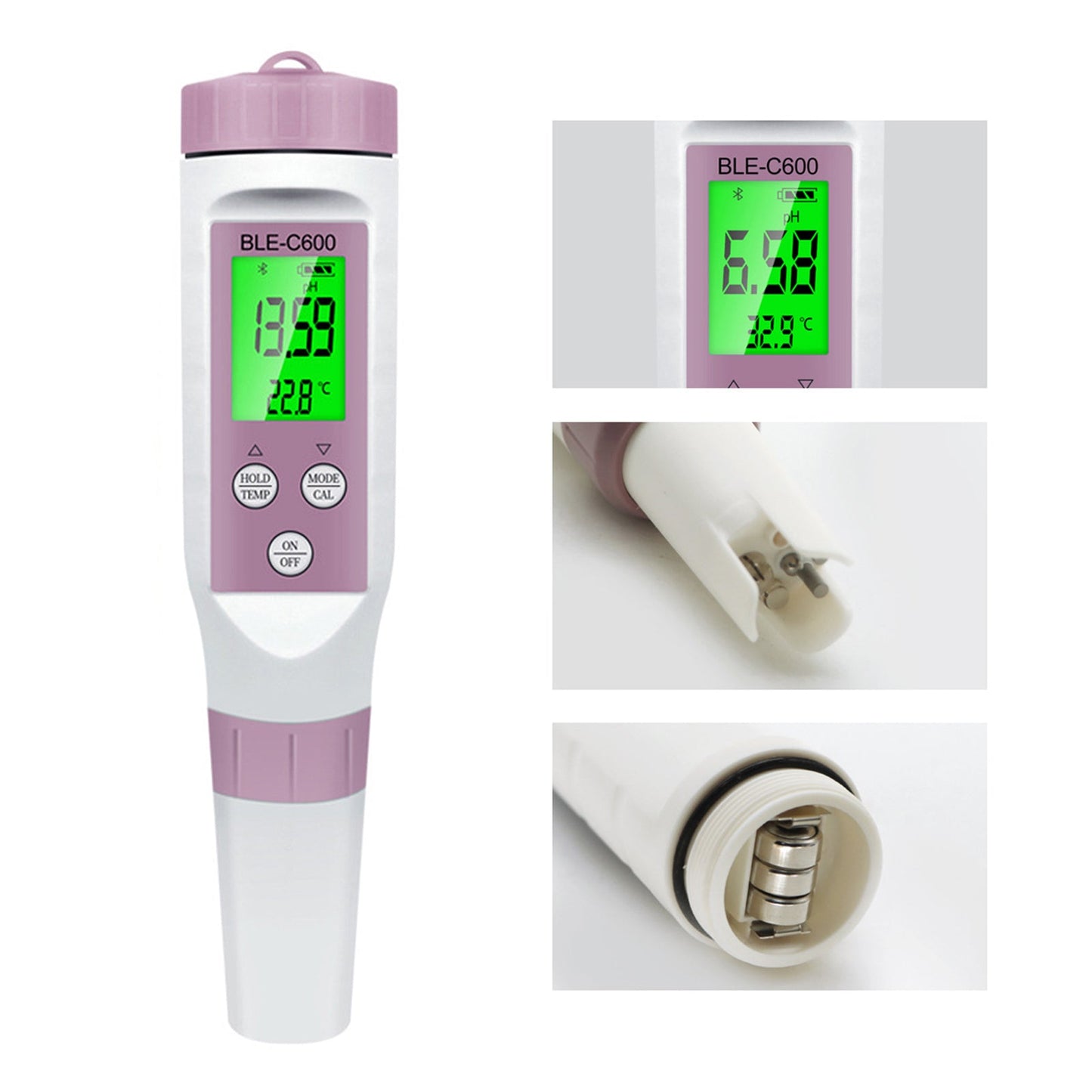 7 in 1 PH EC Conducibilità TDS Salinità ORP SG Blue Tooth Meter Tester Misure
