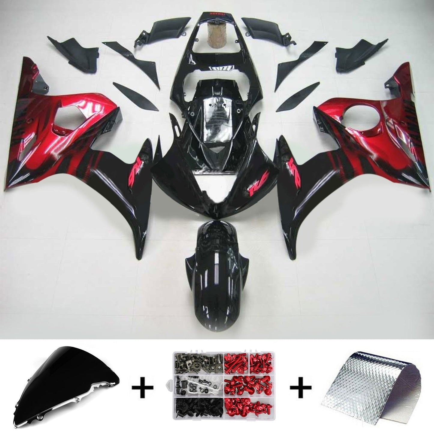 Kit di vendita iniezione Body Plastic Abs Fit per Yamaha 2003-2004 YZF 600 R6 e 2006-2009 YZF R6S #117