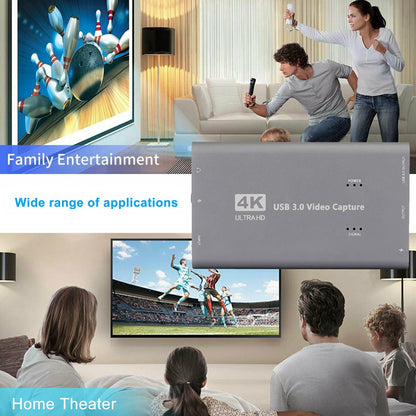4K 1080p 60fps HD a USB 3.0 Video Capture Card Game Live Recorder Plug and Play