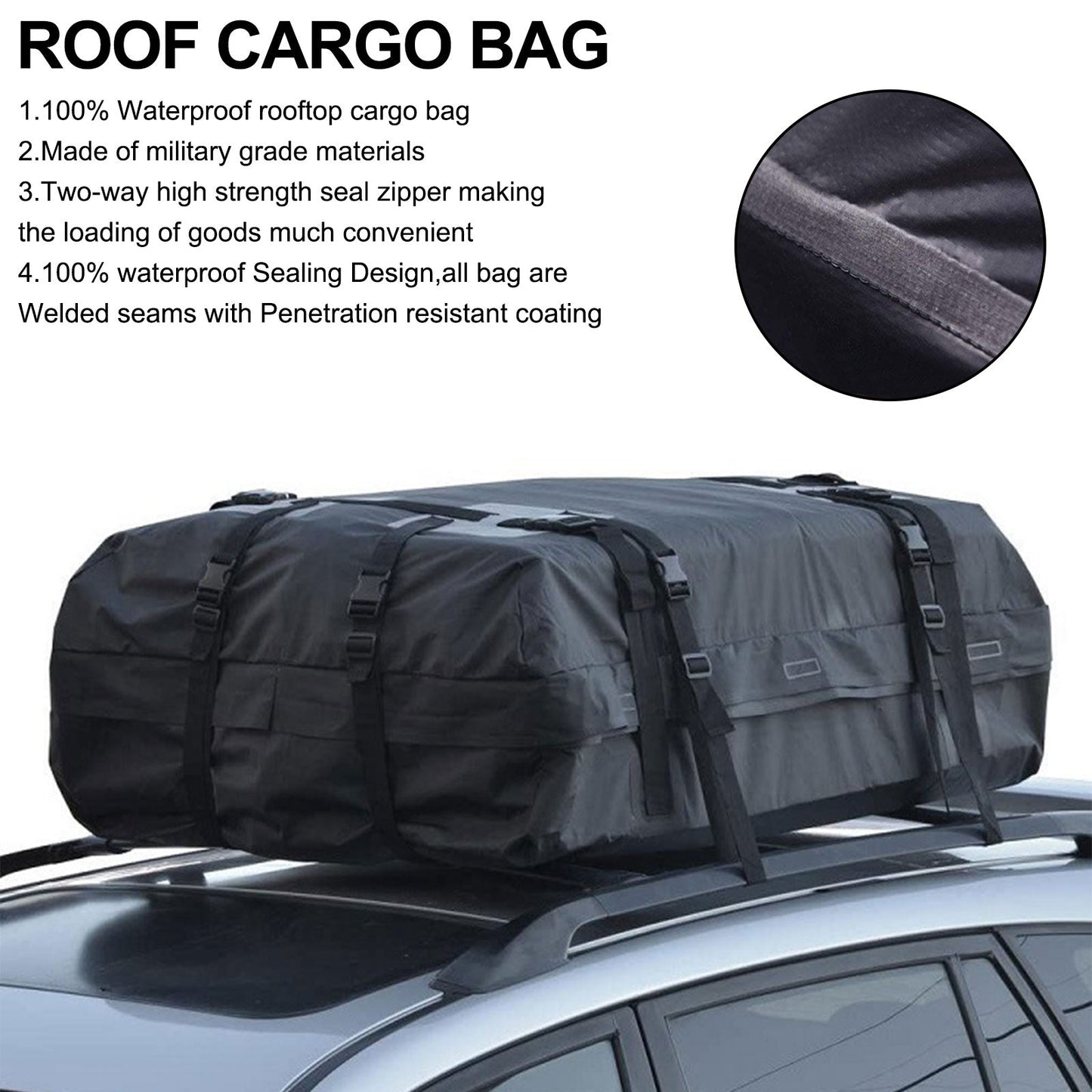 Impermeabile Car Roof Top Rack Carrier Cargo Bag Deposito bagagli Borsa da viaggio