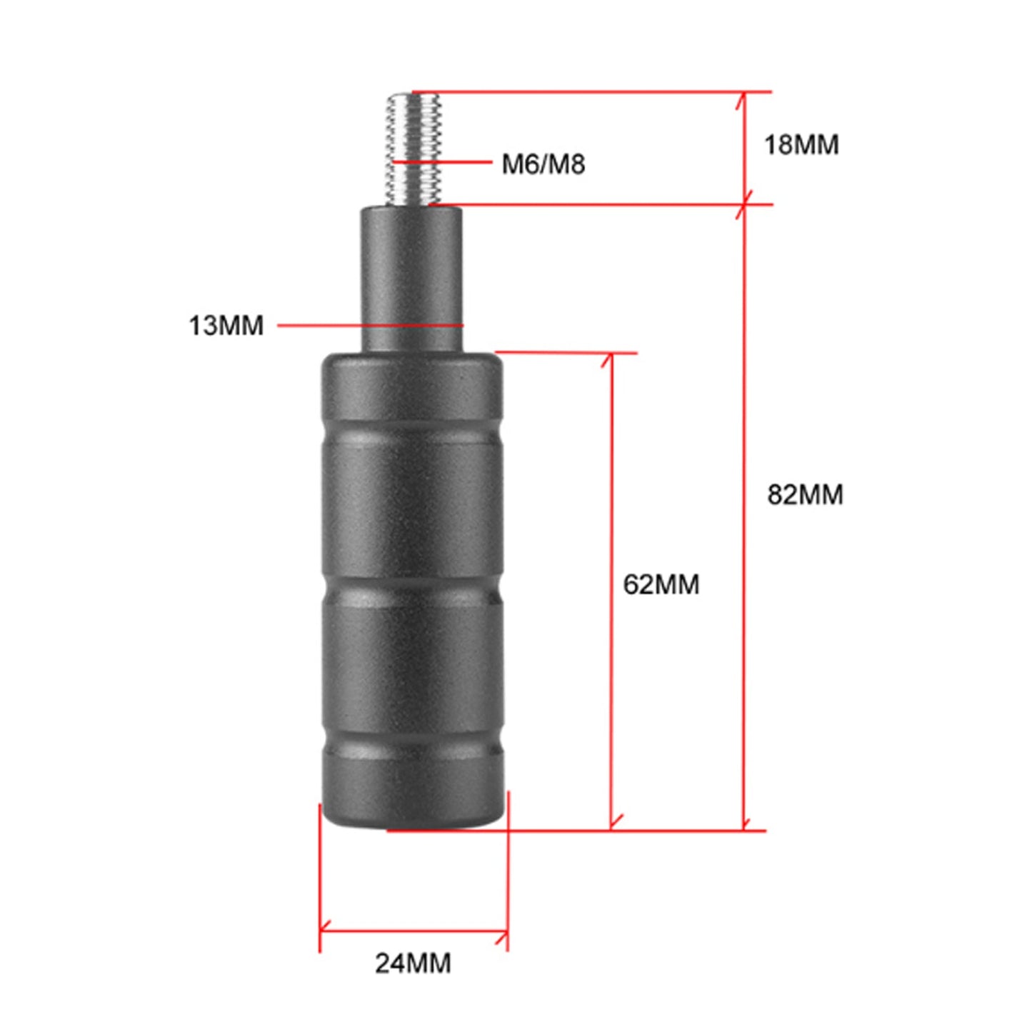 Areyourshop Alluminio M8 M6 Faro per moto Fendinebbia Staffa di montaggio Barra di supporto prolunga