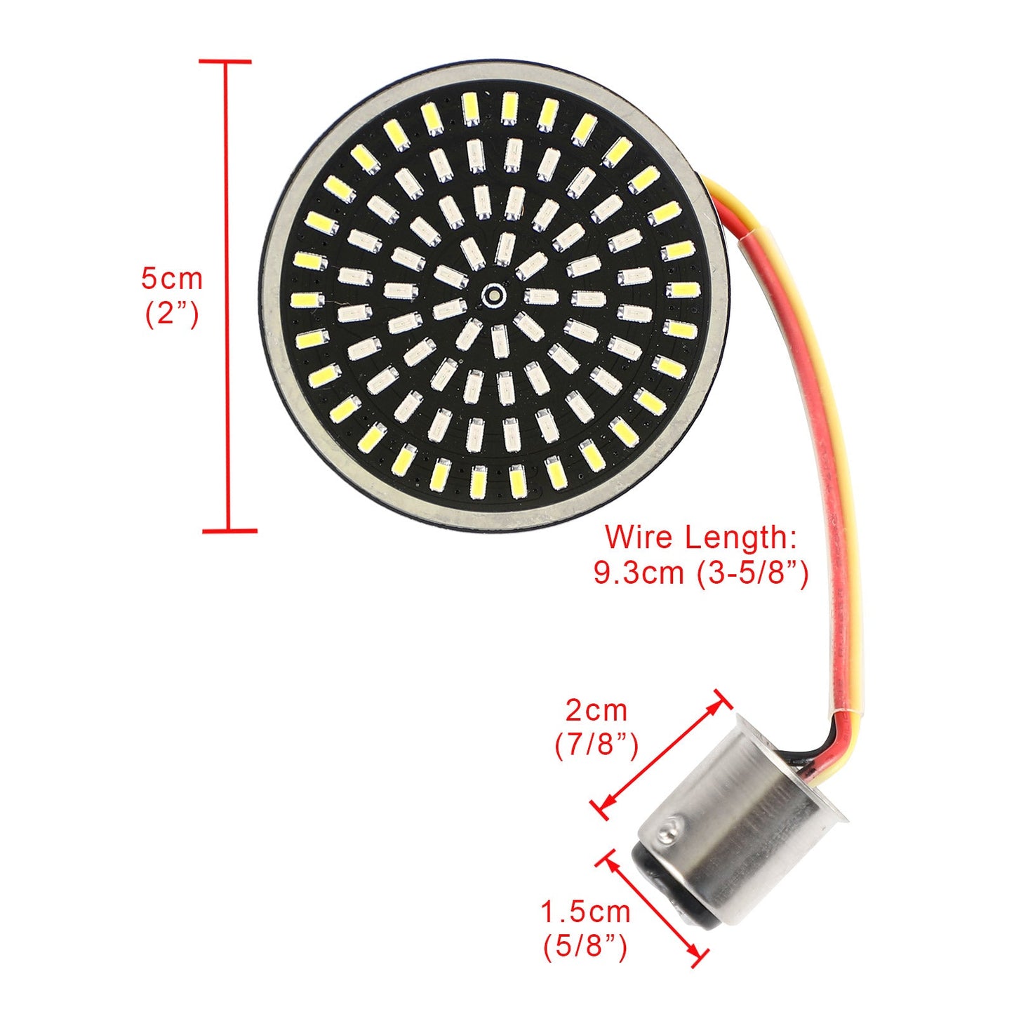 1157 Indicatori di direzione a LED per inserti lampada adatti per Softail Touring Dyna Sportster Generico