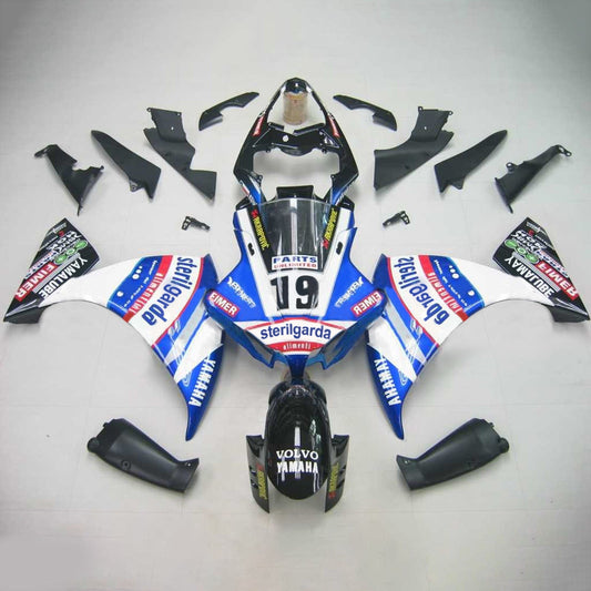 Amotopart Yamaha 2012-2014 YZF 1000 R1 Kit di spostamento bianco blu