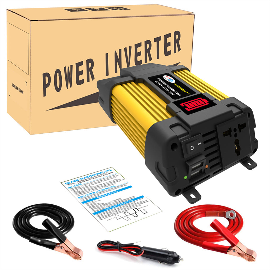 Inverter a onda sinusoidale pura da 4000 W con display a LED DC 12V a AC 220V Inverter