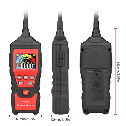 Rilevatore di fughe di gas Rilevatore di gas combustibile portatile Tester LCD Perdite visive