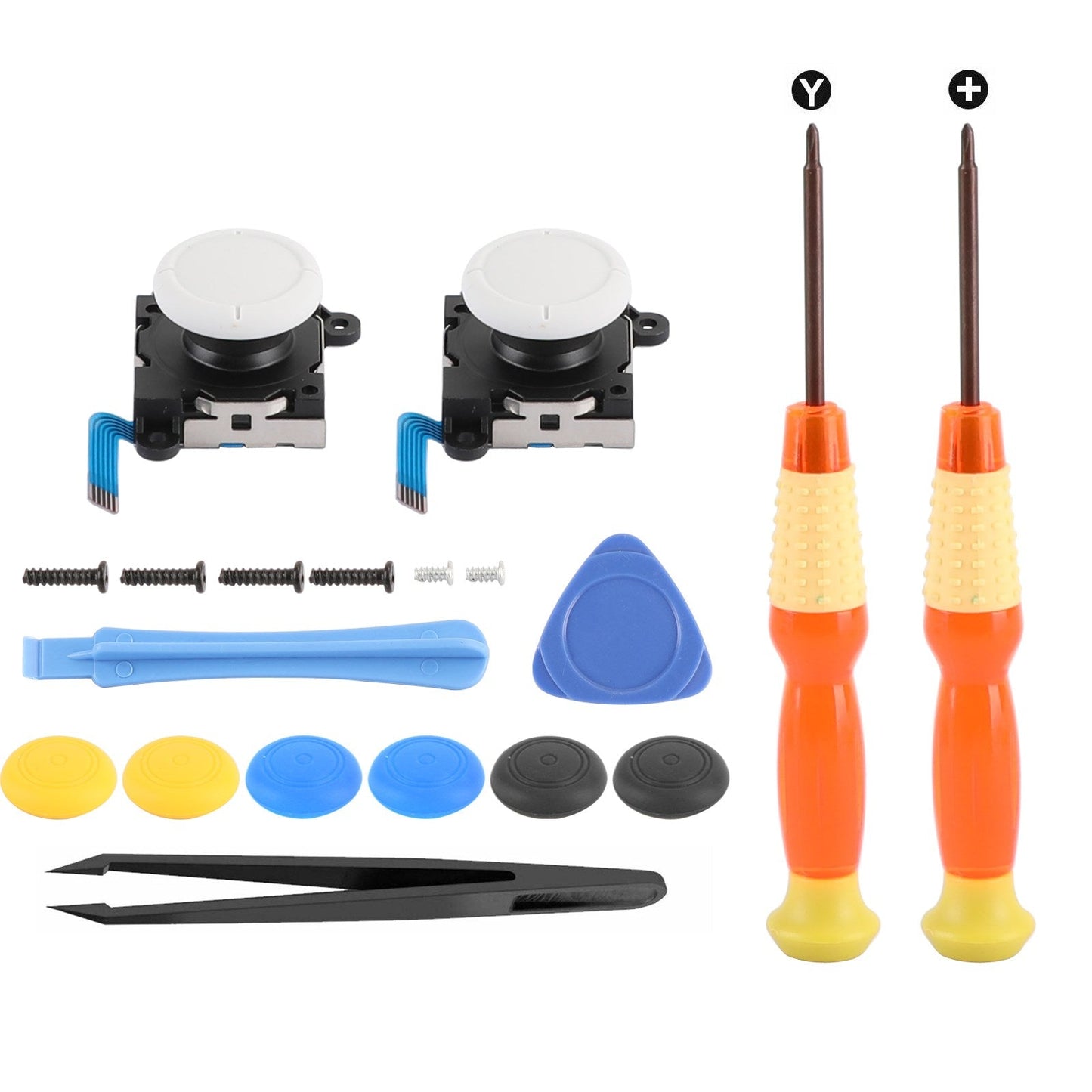 Set di riparazione 19in1 Stick sensore analogico 3D + strumento adatto per joystick Switch Lite