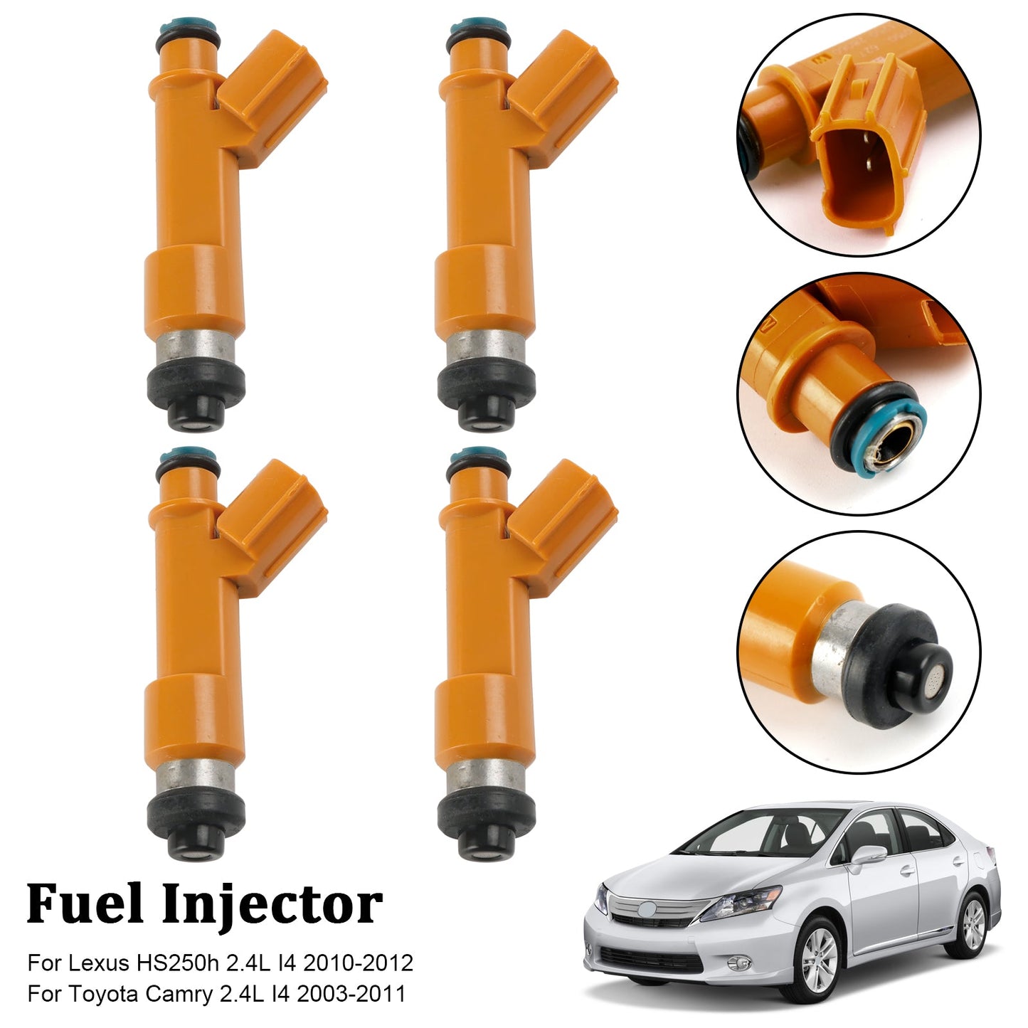 4PCS Iniettore di carburante 23209-0H050 Fit Toyota Camry 2.4L 2003-2011 23209-28060