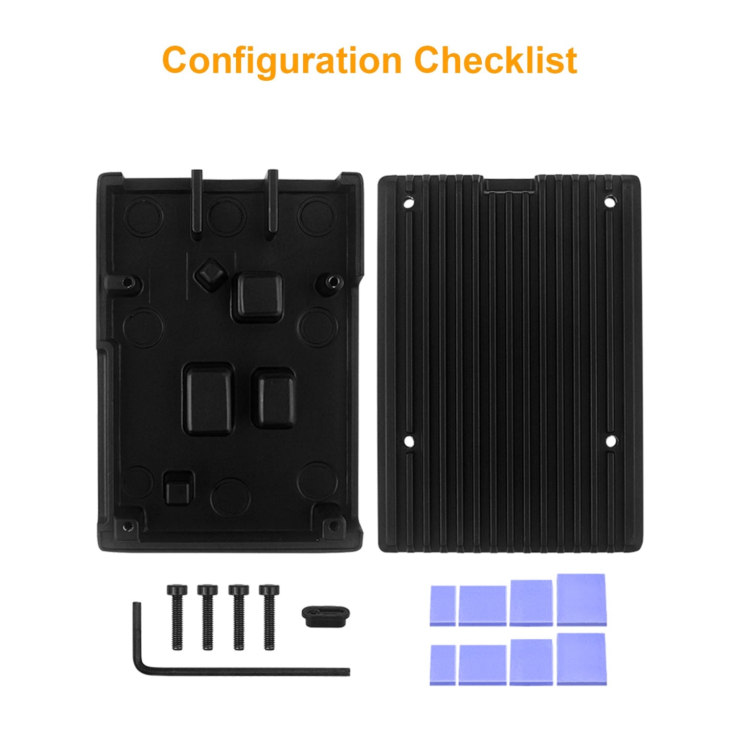 Raffreddamento passivo Custodia in alluminio Raspberry Pi5 Custodia in lega di alluminio con custodia in metallo