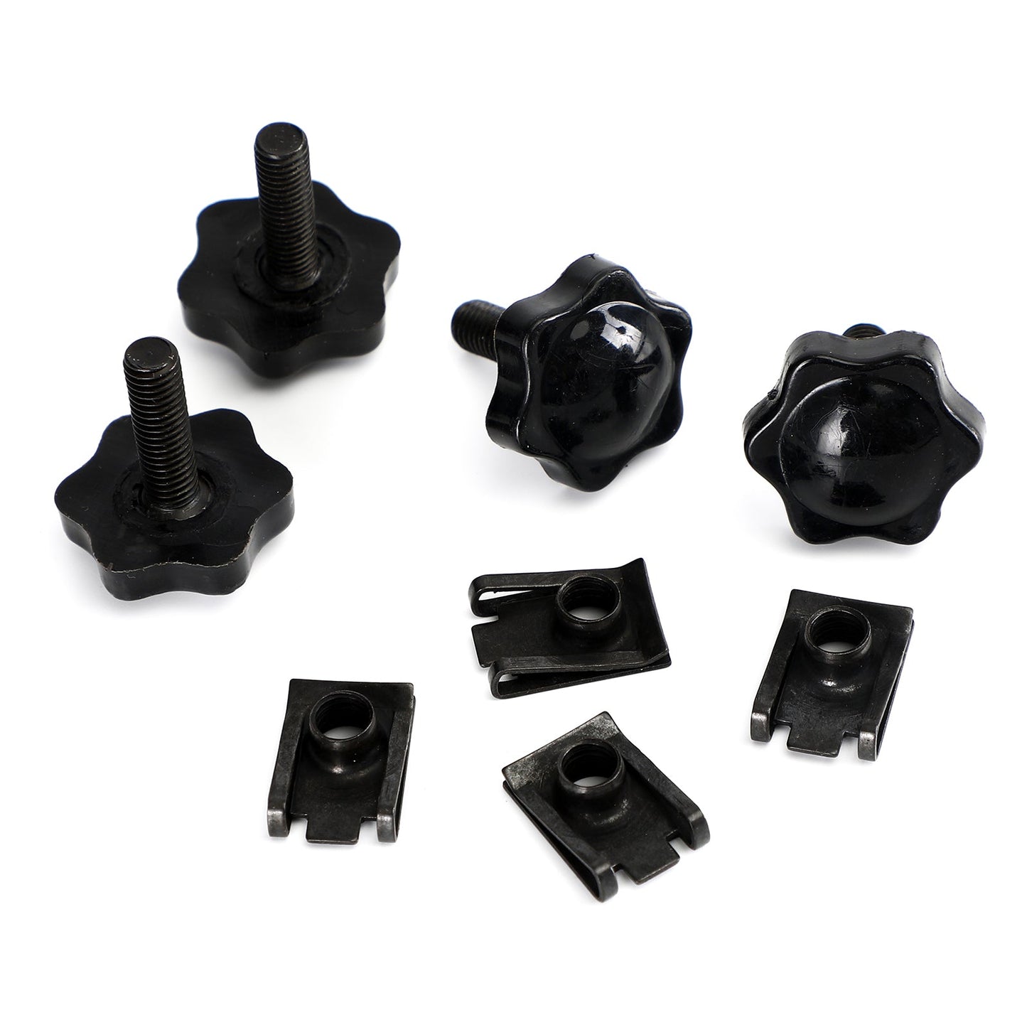 4Pcs Bisaccia Leva di Bloccaggio Bulloni e Dadi Kit Adatto Per Glide King Touring 96-19 Argento Generico