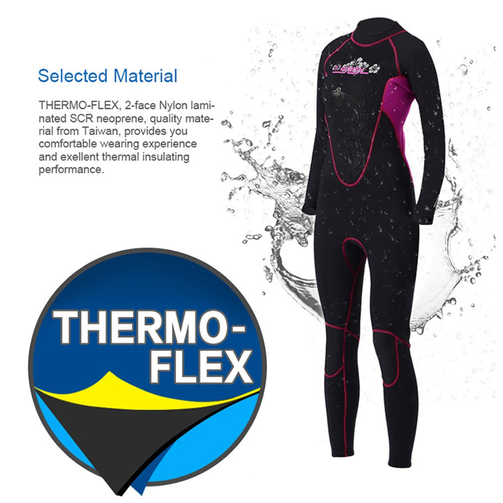 Muta da sub in neoprene da donna 3MM Muta da sub da surf Completo da snorkeling per lo snorkeling Triathlon