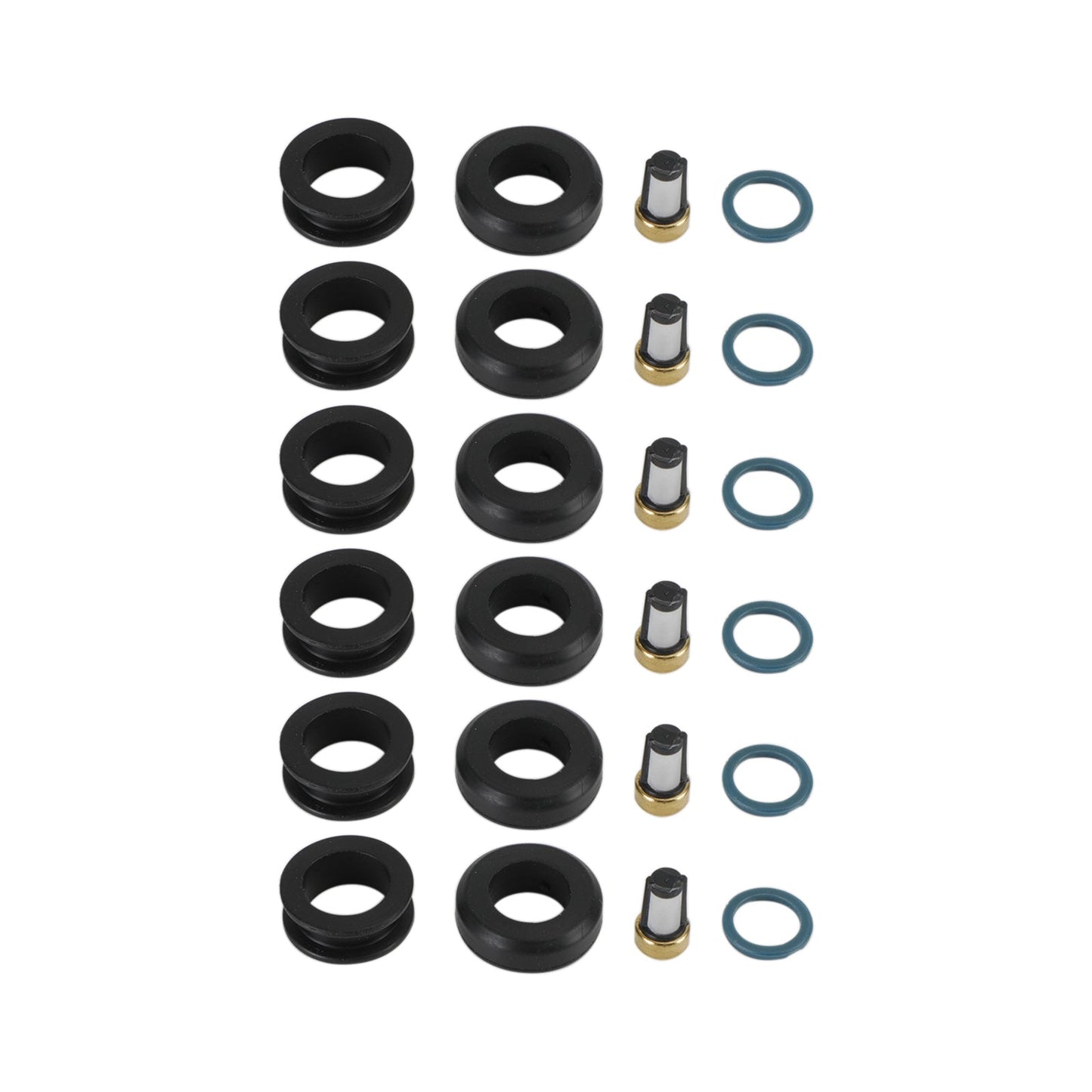 Kit O-ring di tenuta iniettori carburante 6PCS MD164888 adatto per Mitsubishi 3000GT INP-014