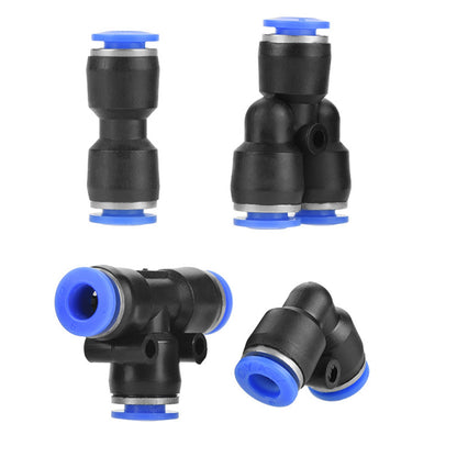 Raccordi per linea pneumatica con connettore a pressione in plastica da 40 pezzi, diametro esterno 6 mm
