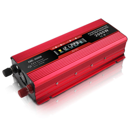 Convertitore di alimentazione per auto Convertitore DC 12V a AC 220V LCD 2000W Display LED trasformatore