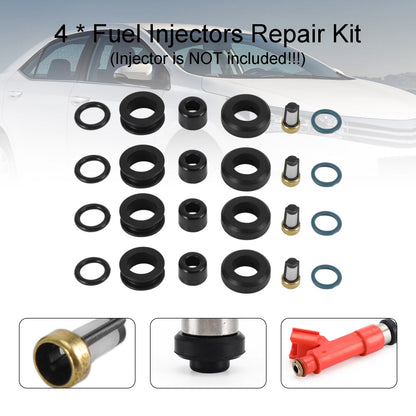 Kit guarnizioni riparazione iniettori carburante 4 pezzi 1001-87F90 fit Toyota Corolla 1.8L fit Lotus