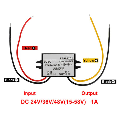 Convertitore DC-DC impermeabile 24V 36V 48V Step Down a 12V Modulo di alimentazione