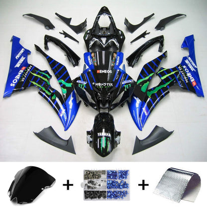 Amotopart Yamaha 2008-2016 YZF 600 R6 Kit di design blu