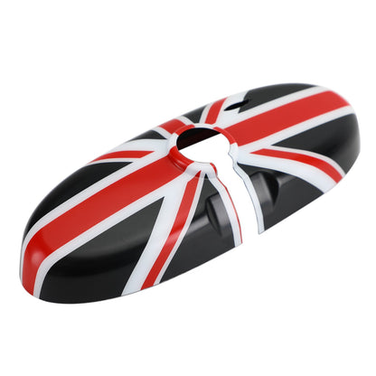 Copertura per specchietto retrovisore Union Jack UK Flag per MINI Cooper R55 R56 R57 Nero/Rosso