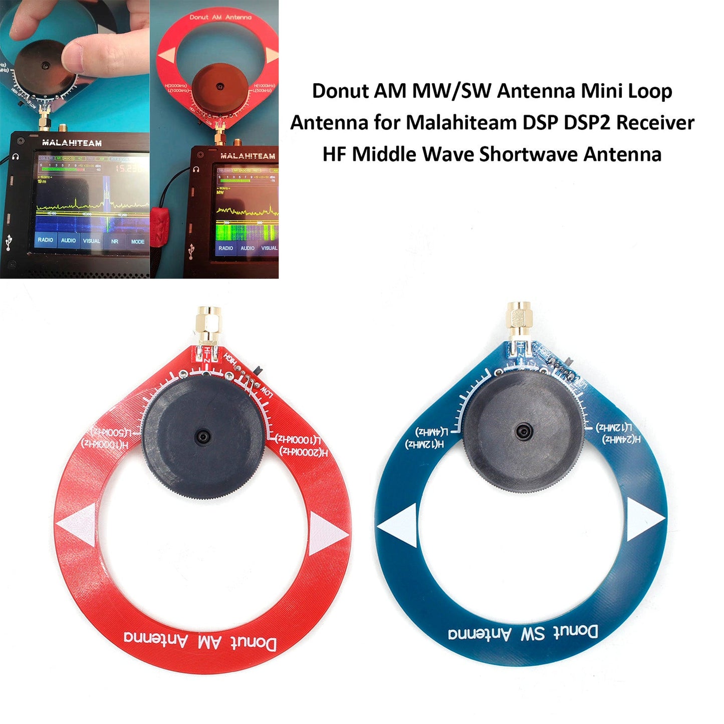 Donut AM MW/SW HF Antenna Mini Loop Antenna per ricevitore Malahiteam DSP DSP2