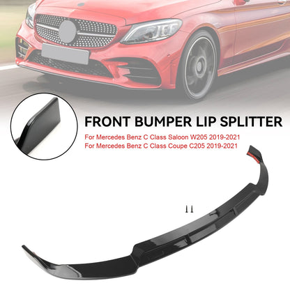 Labbro dello splitter anteriore adatto per Mercedes Benz Classe C W205 C205 2019-2021 Stile Brabus