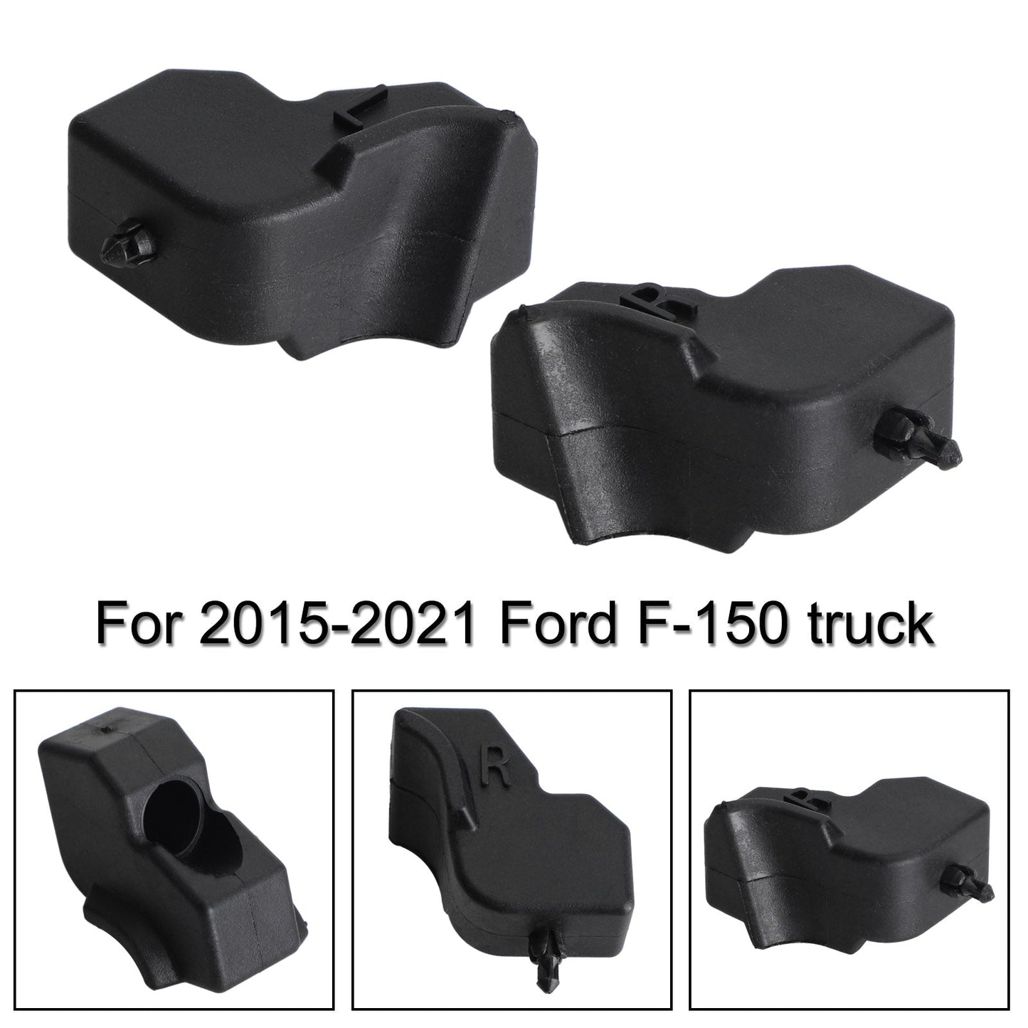 2 pezzi cuscino paraurti in gomma per portellone posteriore sinistro e destro per Ford F-150 2015-2021 generico