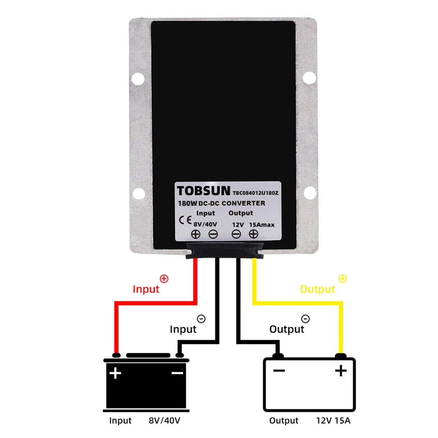 Stabilizzatore di tensione da 8-40 V a 12 V 20 A CC Regolatore di alimentazione per auto Impermeabile