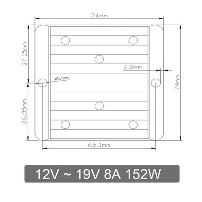 12V a 19V 8A 152W DC-DC Boost Step Up Modulo regolatore di tensione del convertitore di potenza