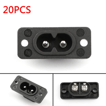 5PCS IEC320 C7 2 pin femmina presa di corrente con interruttore 2.5A 250V per barca AC-20A