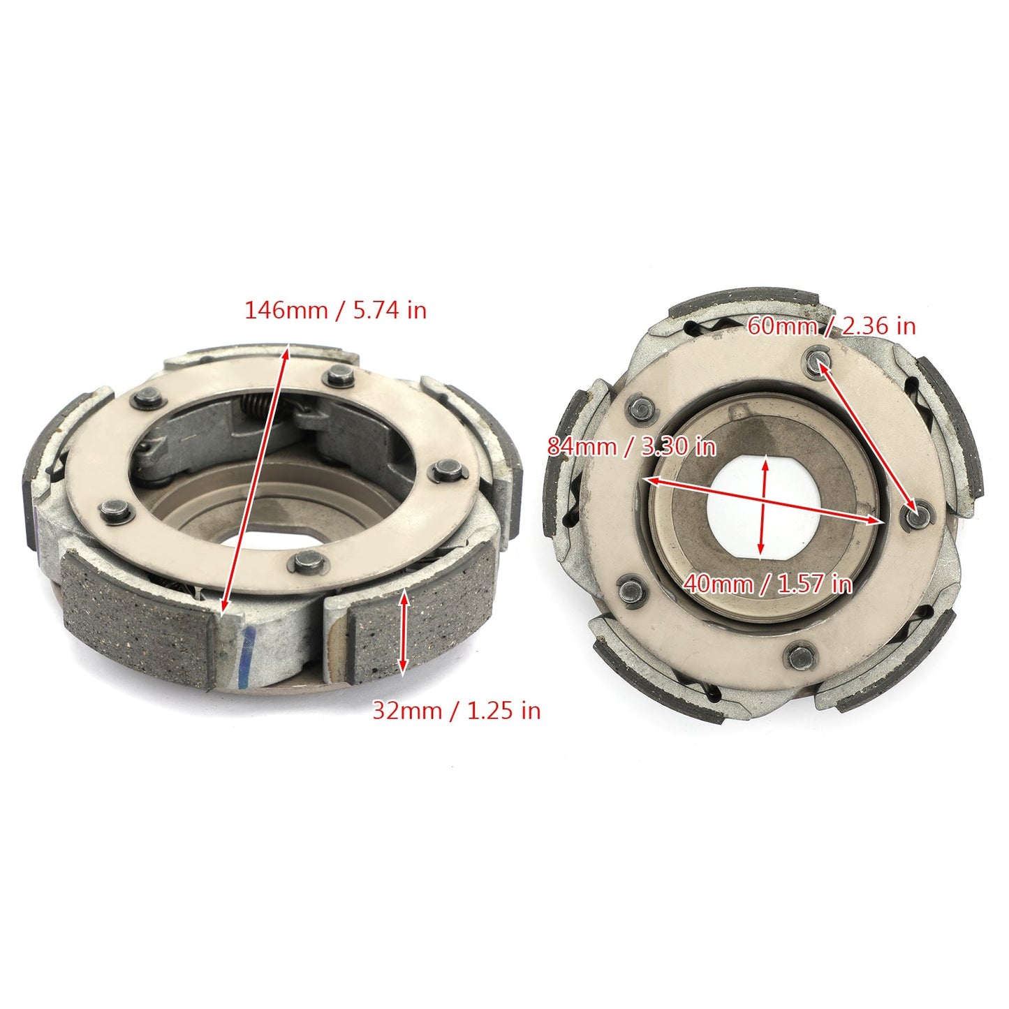 Set completo di pesi per ganasce frizione e molla per Suzuki Burgman AN400 AN400S 99-06 generico