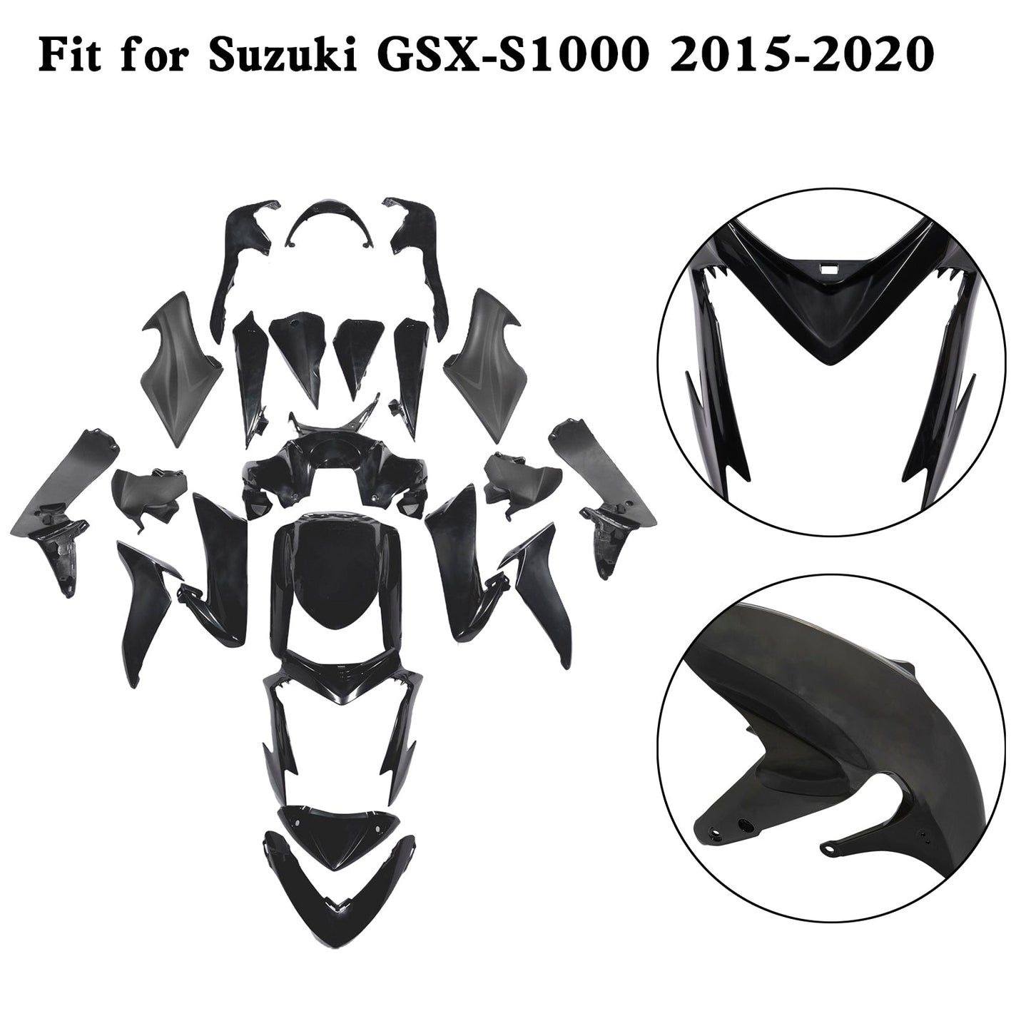 2015-2020 Suzuki GSX-S 1000 Carrozzeria Carenatura Stampaggio ad iniezione Non verniciata