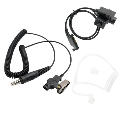 Per HYT PD680 PD685 X1E X1P 6-Pin U94 PTT 7.1-A3 Cuffia a tubo trasparente singolo