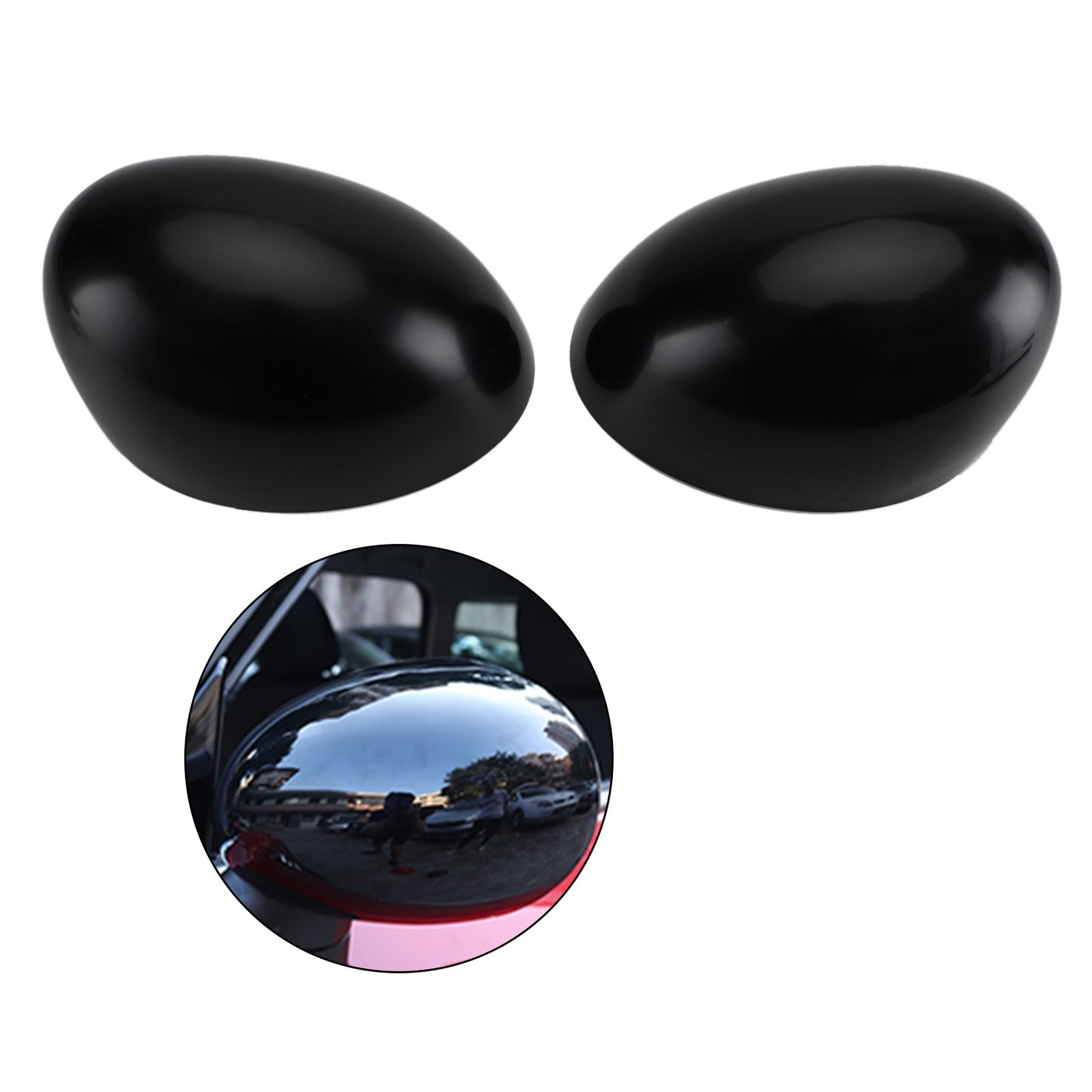 2 x Copri specchietti neri per MINI Cooper R55 R56 R57 Generico di alta qualità