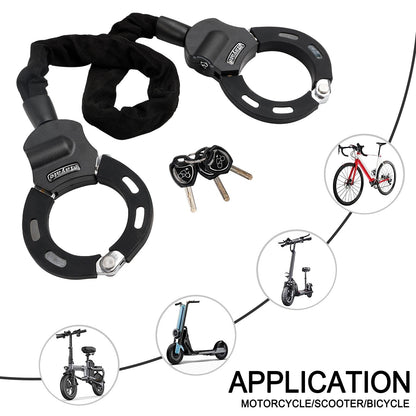 Lucchetto per scooter elettrico per bici da moto con chiave Lucchetto a catena da 60 cm antifurto con borsa