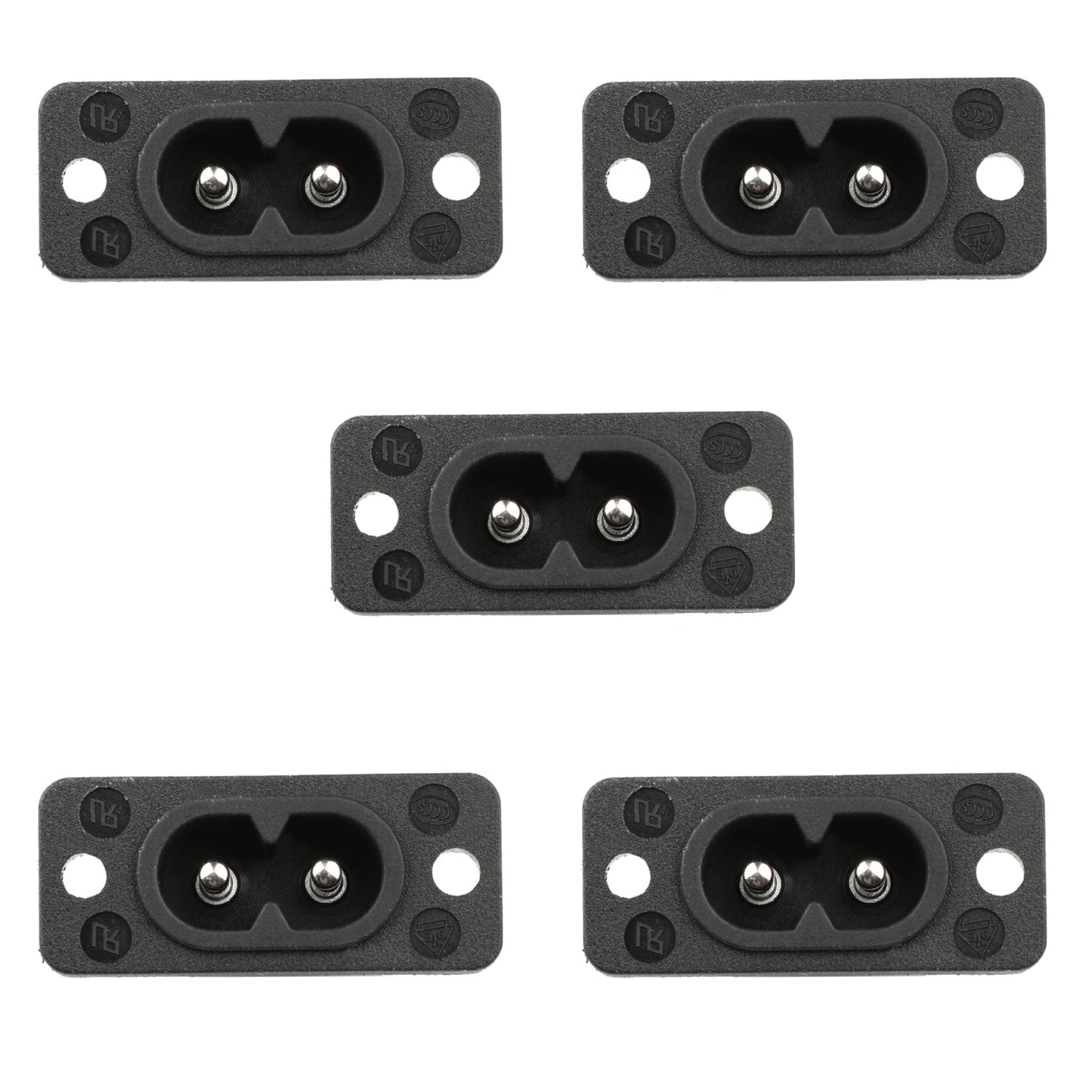20PCS IEC320 C7 2 pin femmina presa di corrente con interruttore 2.5A 250V per barca AC-20A