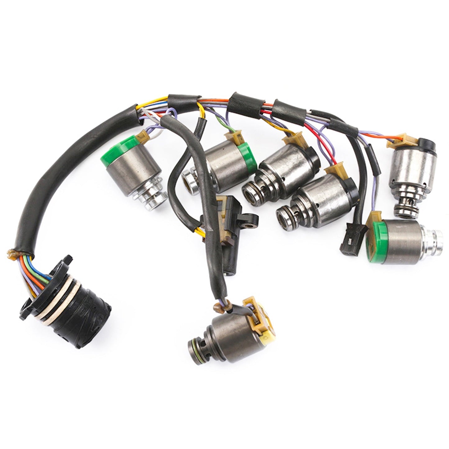 Audi A6 1997-2005 5 SP F/AWD L4 1.8L V6 2.4L 3.0L 7PCS 5HP19 Solenoidi di trasmissione con cablaggio interno