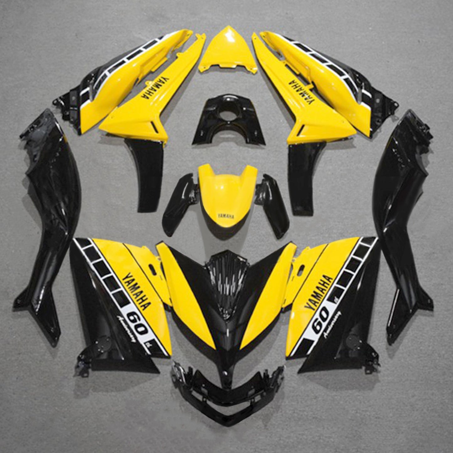 Amotopart Kit Carena Carrozzeria ABS per Yamaha T-Max TMAX530 2015-2016