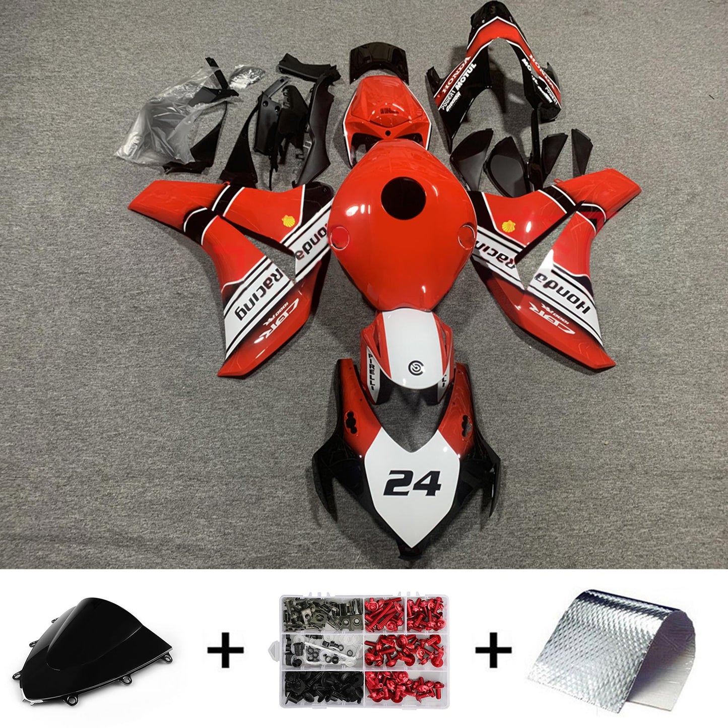 Amotopart Honda CBR1000RR 2008-2011 Kit carena Carrozzeria Plastica ABS