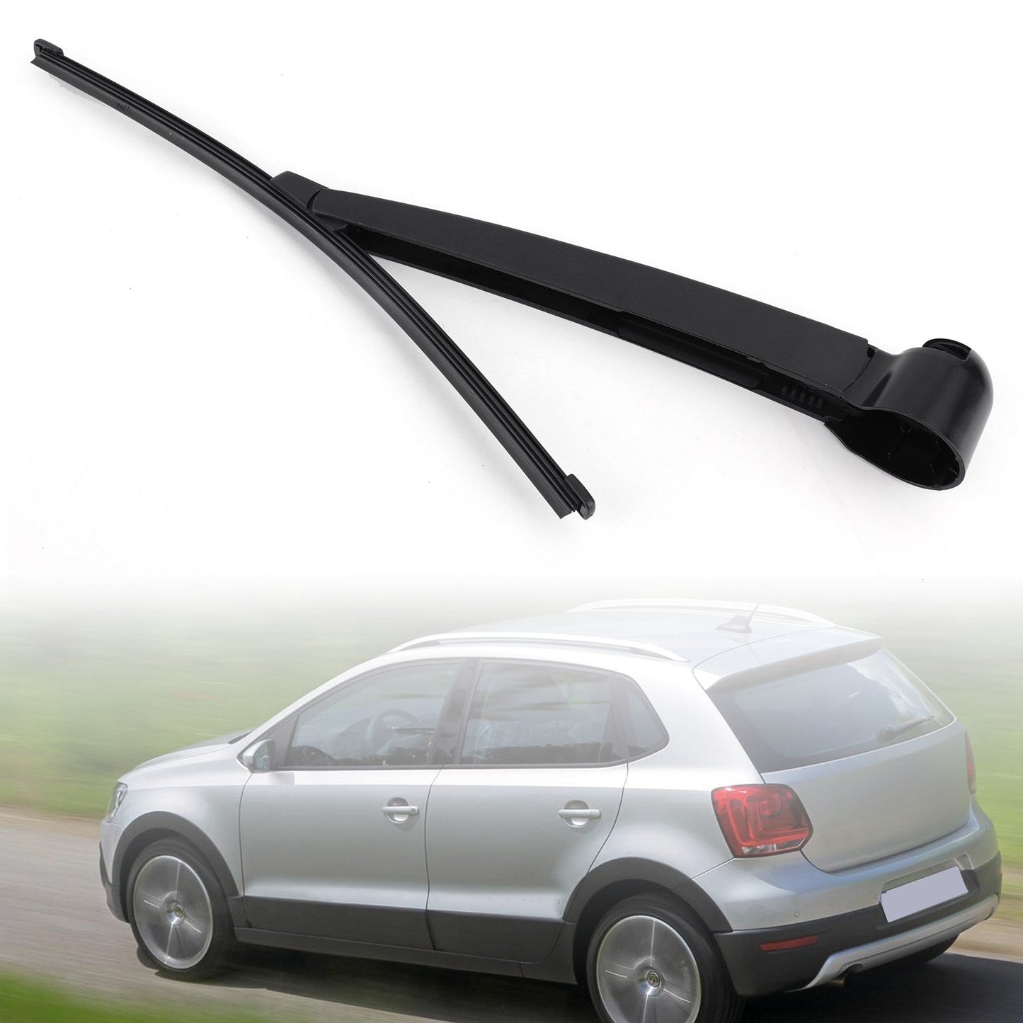 Lama del braccio del tergicristallo del lunotto posteriore per VW POLO 9N BJ 2001-2009 nera generica