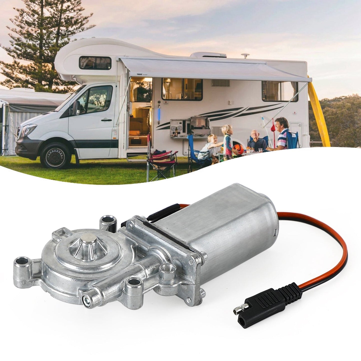 Motorhome RV Power Awning Motor 373566 266149 per Solera Venture LCI Lippert